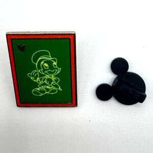 Hidden Mickey Jiminy Cricket Chalkboard Sketch Green Pinocchio Disney Pin